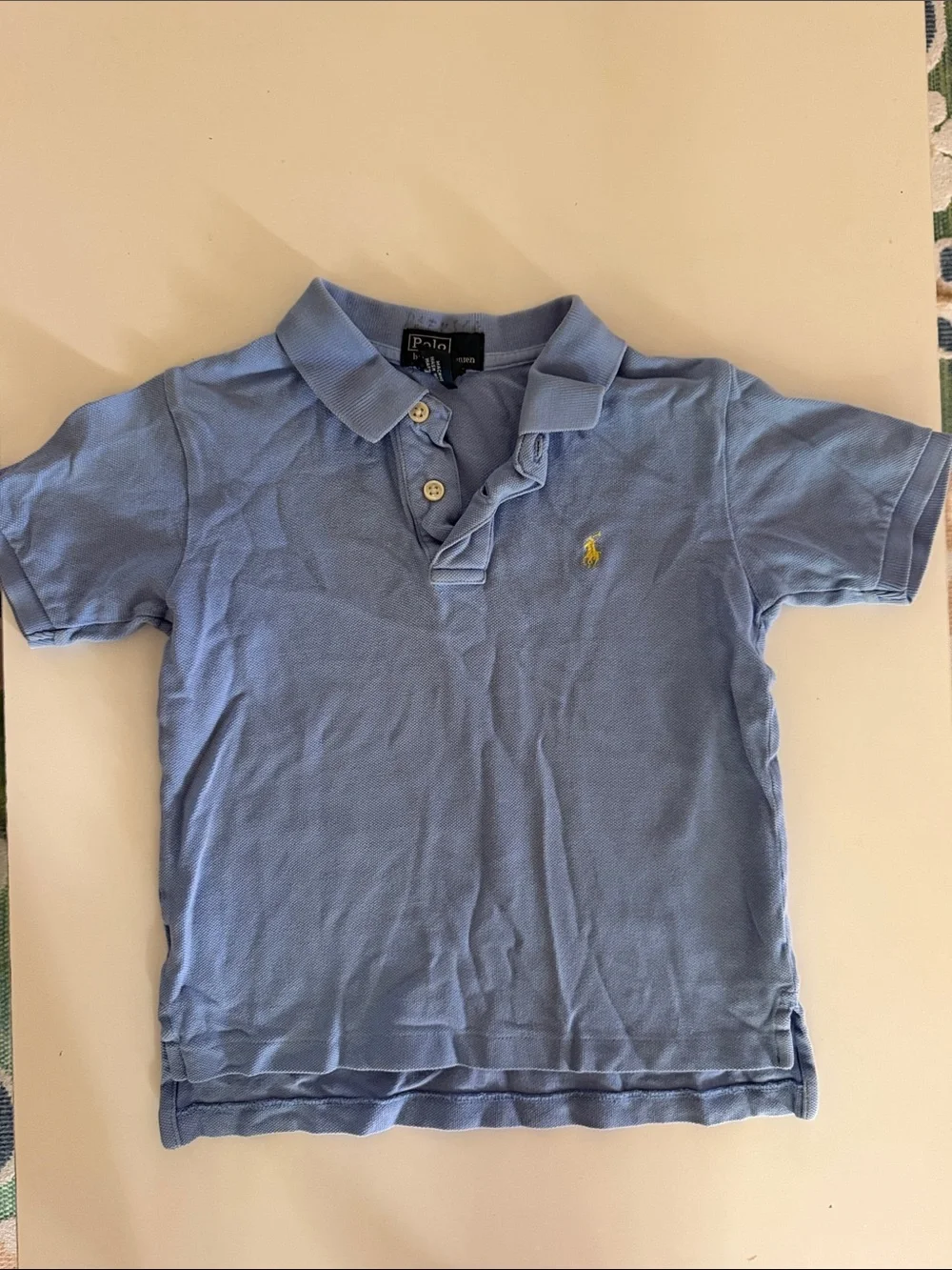 Ralph Lauren Light Blue Polo with Yellow Pony